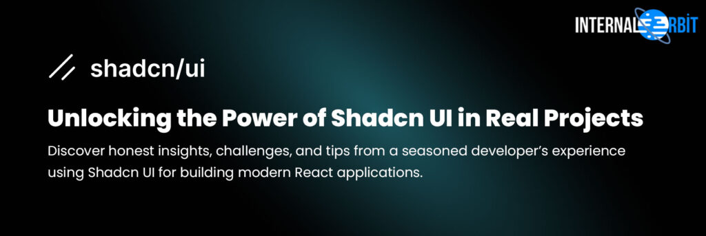Shadcn UI experience showing React component code and design comparison with Ant Design for modern frontend development